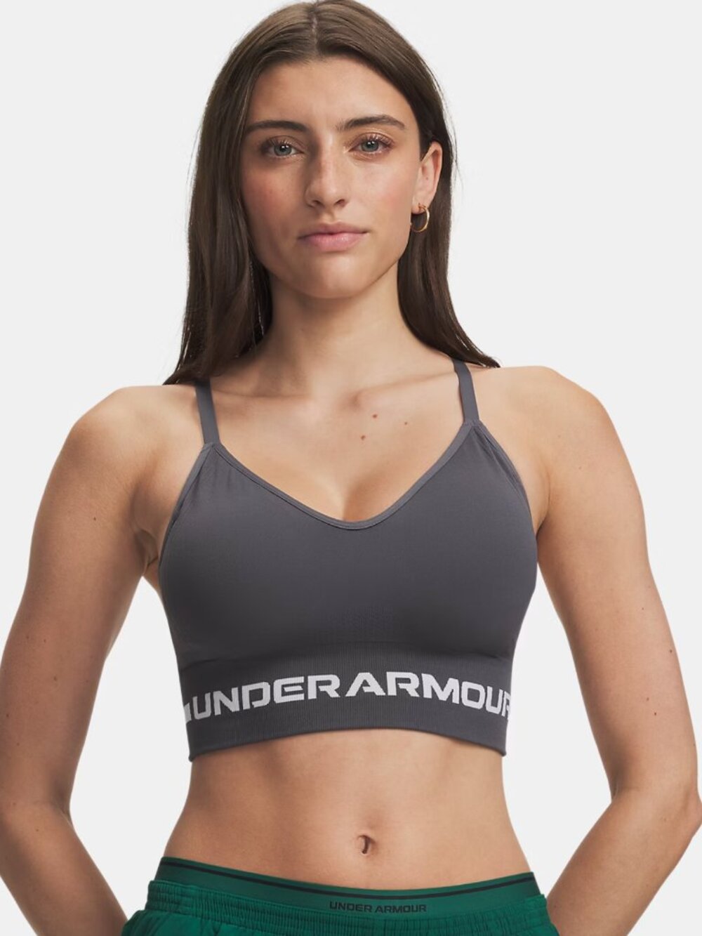 Under Armour Vanish Seamless Low Sports Bra Gray XS NWT Yoga Pilates
